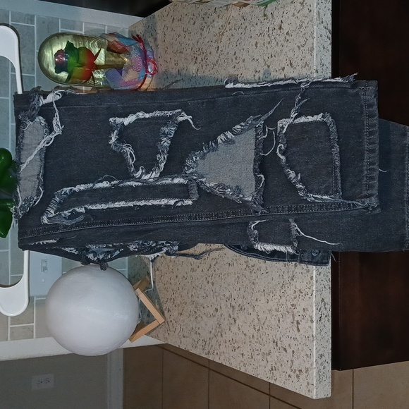 Distressed Denim Jacket W/ Pants - Picture 3 of 5